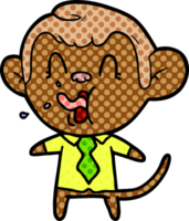 macaco de negócios de desenho animado louco png