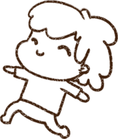 hombre saltando dibujo al carboncillo png