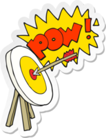 sticker of a cartoon archery target png