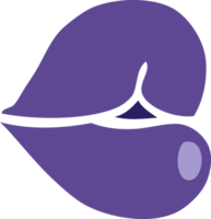 cartoon doodle purple lips png