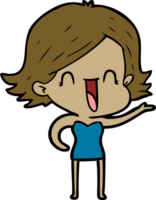 cartoon happy woman png