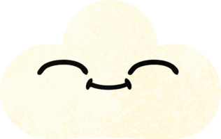 retro ilustración estilo dibujos animados de un blanco nube png