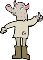 cartoon funny werewolf png