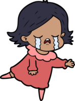 cartoon girl crying png