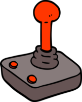 joystick de dibujos animados estilo doodle dibujado a mano png