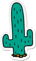 hand drawn sticker cartoon doodle of a cactus png