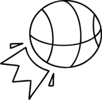 line drawing cartoon of a basket ball png