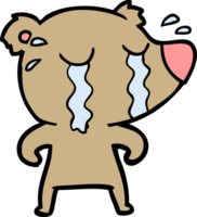 urso chorando de desenho animado png