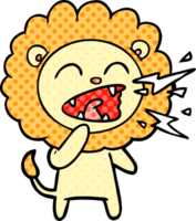 cartoon roaring lion png