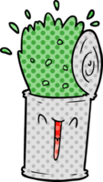 cartoon happy exploding soup can png