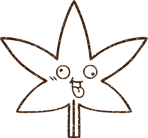 Cannabis Leaf Charcoal Drawing png