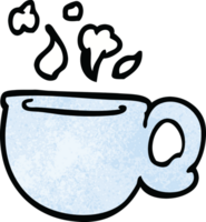 cartoon doodle steaming cup png