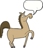 funny cartoon horse with speech bubble png