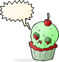 bolo de copo de halloween dos desenhos animados com balão png