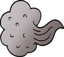 cartoon doodle whooshing cloud png