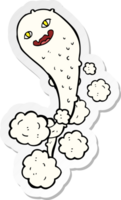 sticker of a cartoon spooky ghost png