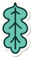 sticker of tattoo in traditional style of leaf png