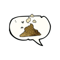 speech bubble textured cartoon steaming pile of poop png