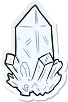 adesivo de um cristal de quartzo de desenho animado png