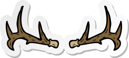 sticker of a cartoon antlers png