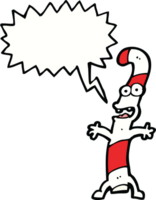 cartoon candy cane with speech bubble png