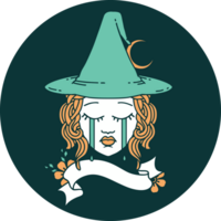 icon of human witch character face png