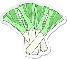 sticker of a cartoon leeks png