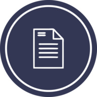 official document circular icon symbol png