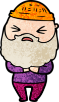 cartoon man with beard png