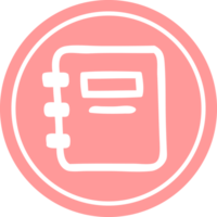 Notitie boek circulaire icoon symbool png