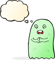 funny cartoon ghost with thought bubble png