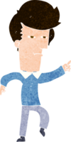 homem dos desenhos animados acusando png