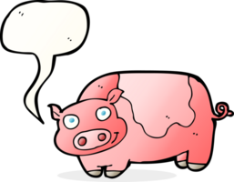 cartoon pig with speech bubble png