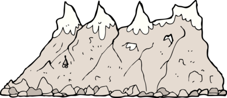 chaîne de montagnes de dessin animé png