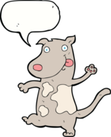 cartoon happy dog with speech bubble png