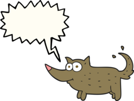 drawn speech bubble cartoon dog wagging tail png