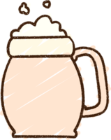 Becher Bier Kreidezeichnung png