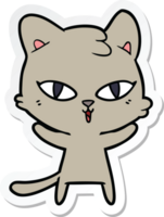 pegatina de un gato de dibujos animados png