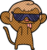 lustiger Cartoon-Affe mit Sonnenbrille png