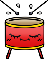 gradient shaded cartoon of a drum png