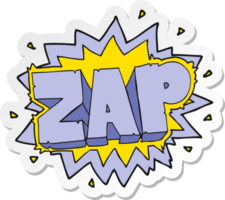 Aufkleber eines Cartoon-Zap-Explosionszeichens png