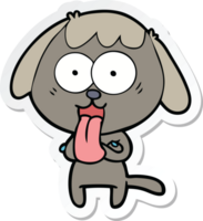 autocollant d'un chien de dessin animé mignon png