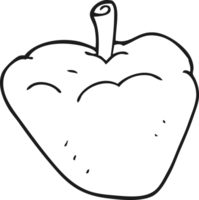 drawn black and white cartoon organic apple png