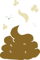 flat color illustration of gross poop png