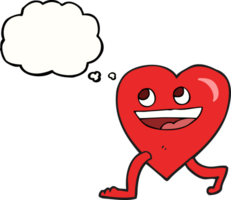 drawn thought bubble cartoon walking heart png