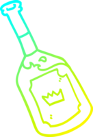 cold gradient line drawing of a cartoon alcoholic drink png