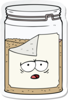 sticker of a cartoon glass jar png