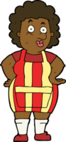 cartoon woman in kitchen apron png