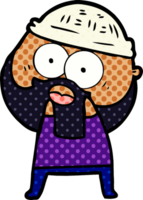 hombre barbudo de dibujos animados png