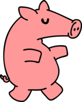 cartoon of a long snouted pig png